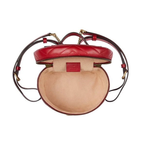Gucci GG Marmont Matelasse Mini Backpack in Red - Picture 6 of 14